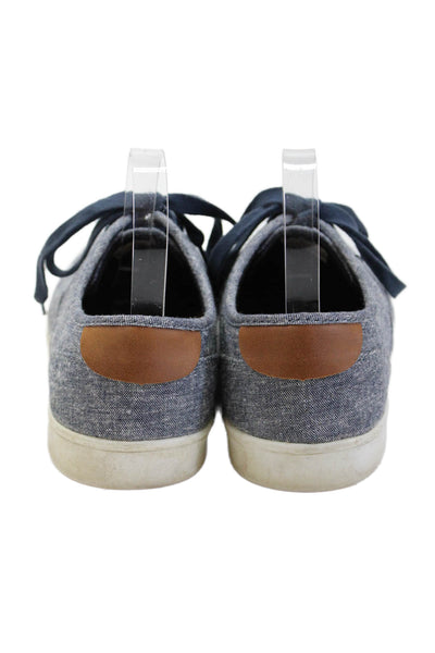 Steve Madden Womens Round Toe Lace Up Low Top Fashion Sneakers Navy Size 10