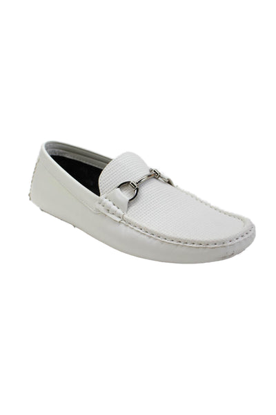 Steve Madden Madden for Men Mens Square Toe Slip On Loafers White Size 9.5