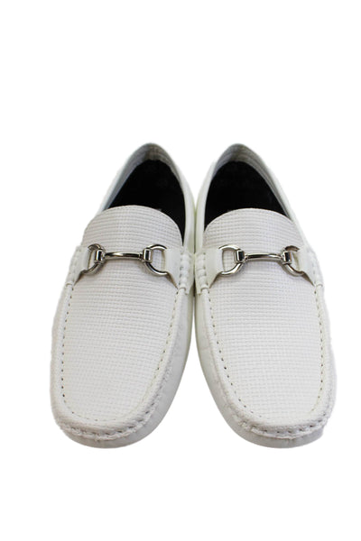 Steve Madden Madden for Men Mens Square Toe Slip On Loafers White Size 9.5