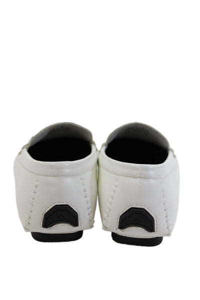 Steve Madden Madden for Men Mens Square Toe Slip On Loafers White Size 9.5