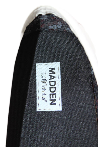 Steve Madden Madden for Men Mens Square Toe Slip On Loafers White Size 9.5