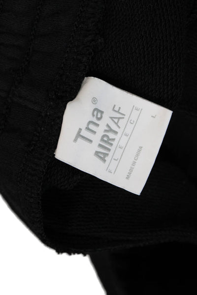 TNA Airy AF Mens Drawstring Waist Sweatpants Black Cotton Size Large