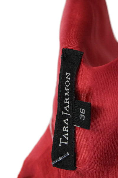 Tara Jarmon Womens Back Zip Sleeveless Scoop Neck Shift Dress Red Size FR 36