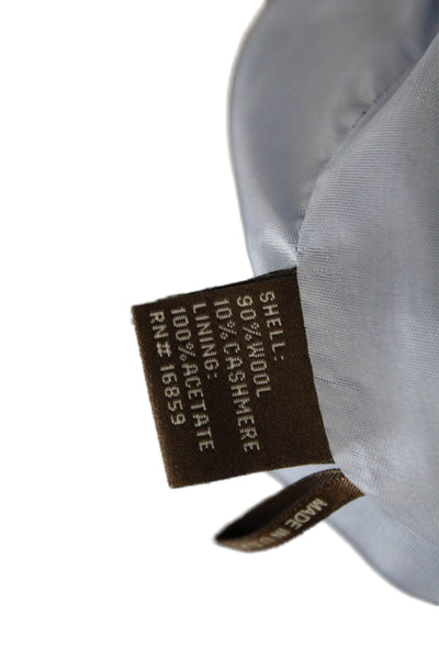 J. Mclaughlin Womens Back Zip Sleeveless Crew Neck Shift Dress Blue Wool Size 0