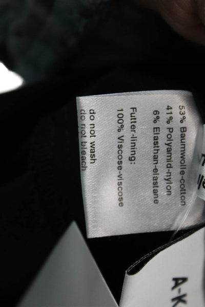Akris Punto Womens Cotton Tailored Cropped Leg Trouser Pants Black Size 8