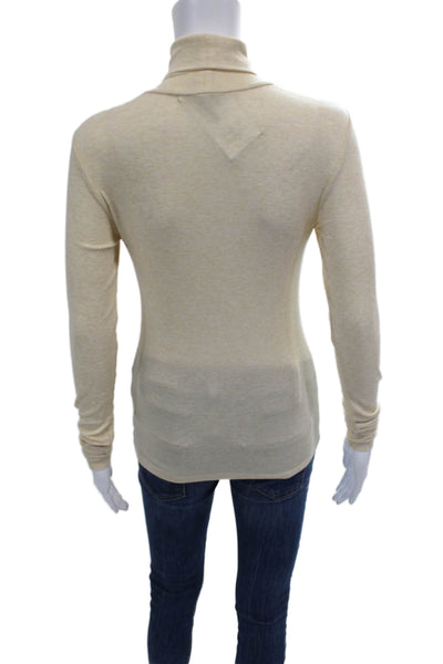 Stockholm Atelier & Other Stories Womens Turtleneck Blouse Beige Size 0