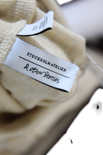 Stockholm Atelier & Other Stories Womens Turtleneck Blouse Beige Size 0