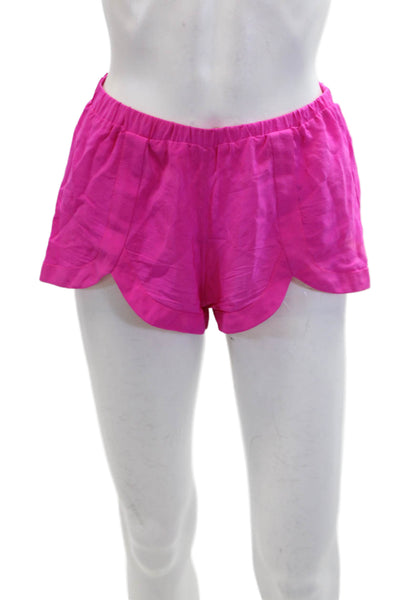 Alexis Womens Silk Sheer Elastic Waist Lightweight Short Shorts Pink Size XS