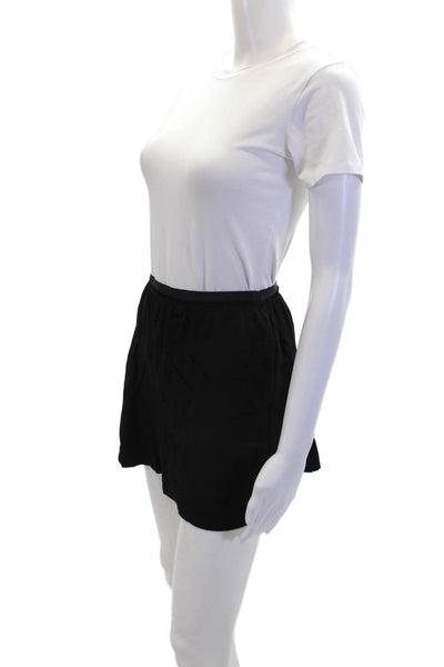 Etoile Isabel Marant Womens Elastic Waist Stitch Work Mini Skirt Black Size 34