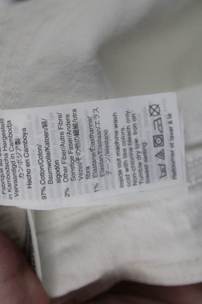 Madewell Womens Cotton Button Up Stretch Denim A-Line Skirt White Size 00