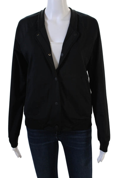 Splits 59 Womens Reversible Snap Closure Bomber Jacket Black Size XS