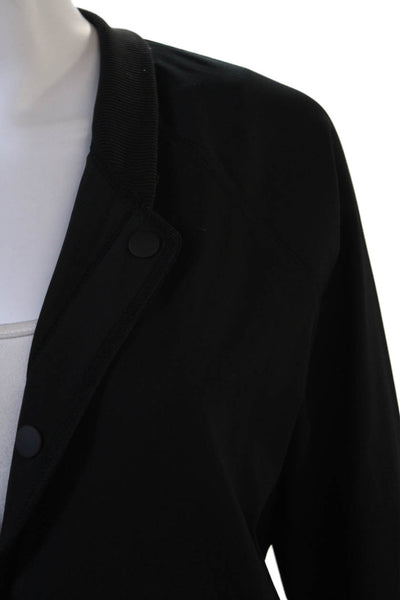 Splits 59 Womens Reversible Snap Closure Bomber Jacket Black Size XS