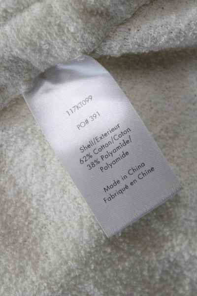 Elizabeth and James Womens Long Sleeve Drawstring Cinched Top Cream Size XS