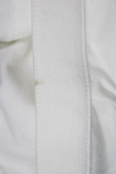 Simply Noelle Womens Elastic Waist Ankle Zip Jeggings White Size S/M