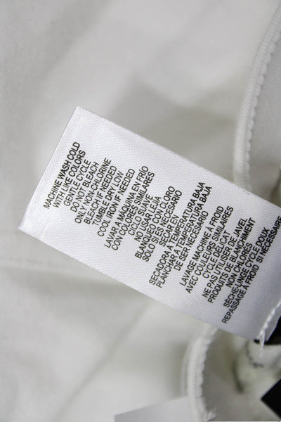 Simply Noelle Womens Elastic Waist Ankle Zip Jeggings White Size S/M