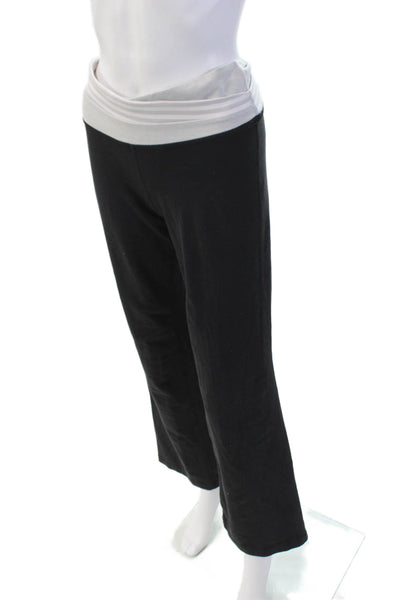 Lululemon Womens Layered Waist Detail Flared Leg Athletic Pants Black Size 10