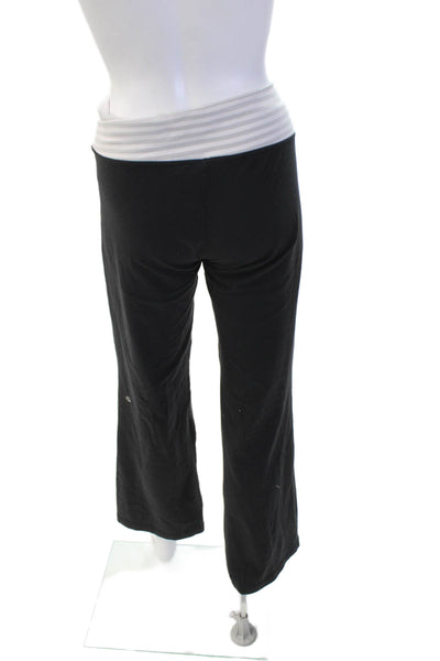 Lululemon Womens Layered Waist Detail Flared Leg Athletic Pants Black Size 10