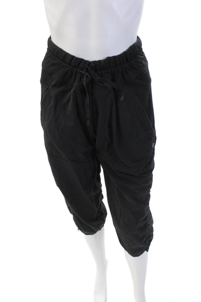 Lululemon Womens Drawstring Waist Pocketed Jogger Pants Solid Black Size 10