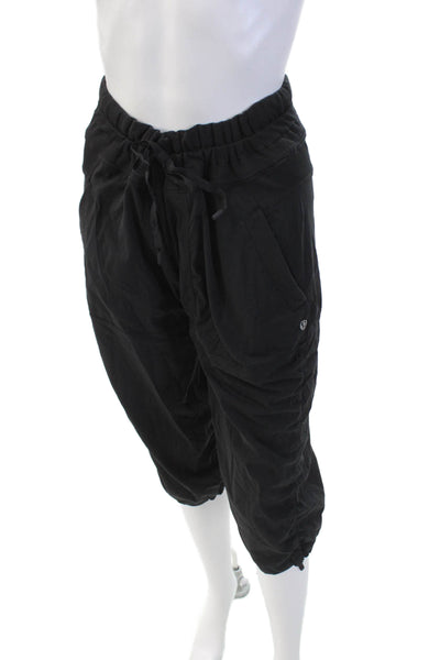 Lululemon Womens Drawstring Waist Pocketed Jogger Pants Solid Black Size 10