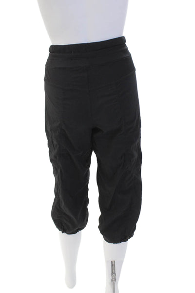 Lululemon Womens Drawstring Waist Pocketed Jogger Pants Solid Black Size 10