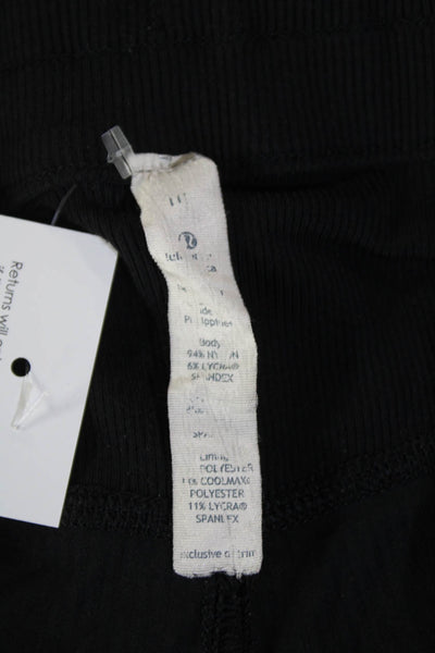 Lululemon Womens Drawstring Waist Pocketed Jogger Pants Solid Black Size 10