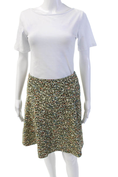 Akris Punto Womens Tweed Textured Zip Midi Multicolor Mini Dress Nude Size 04