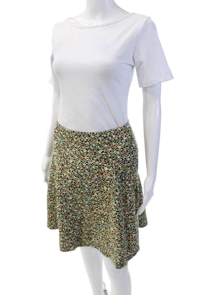Akris Punto Womens Tweed Textured Zip Midi Multicolor Mini Dress Nude Size 04
