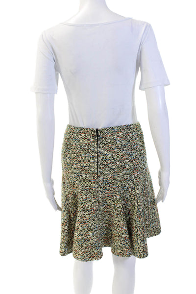 Akris Punto Womens Tweed Textured Zip Midi Multicolor Mini Dress Nude Size 04