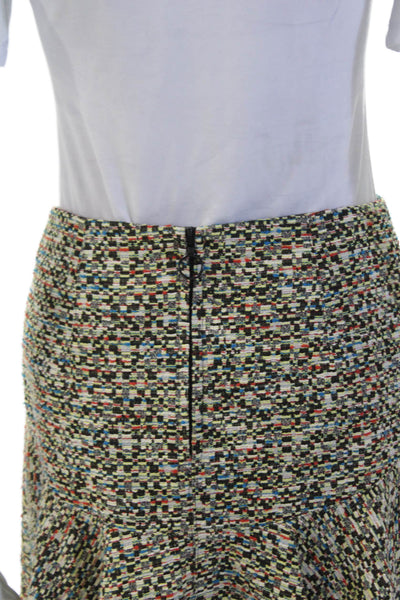 Akris Punto Womens Tweed Textured Zip Midi Multicolor Mini Dress Nude Size 04