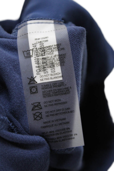 Travis Mathew Womens Drawstring Waist High-Rise Tapered Sweatpants Blue Size S