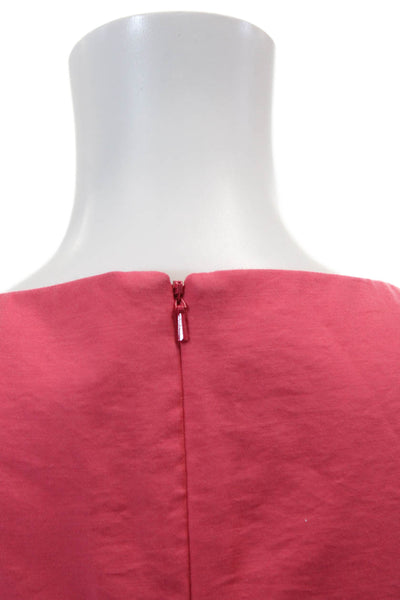 Lilly Pulitzer Womens Cotton Embellished Y-Neck Zippered Tank Top Pink Size 10