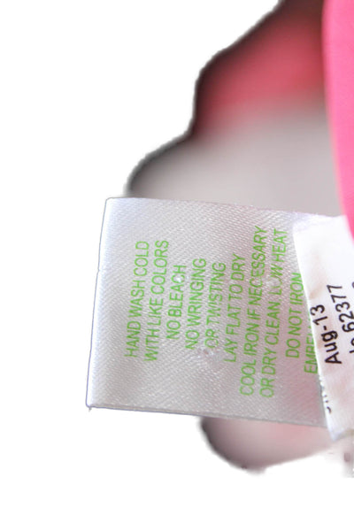 Lilly Pulitzer Womens Cotton Embellished Y-Neck Zippered Tank Top Pink Size 10