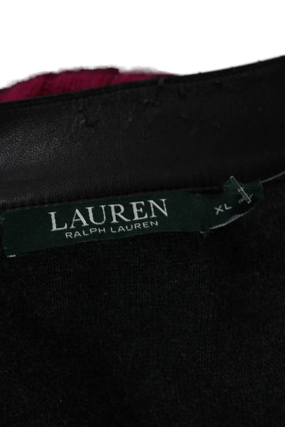 Lauren Ralph Lauren Womens Cotton Blend High Neck Zip Up Jacket Gray Size XL