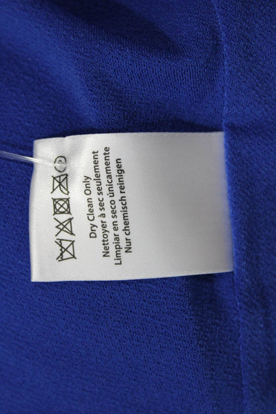Rachel Zoe Womens Long Sleeves One Shoulder A Line Dress Blue Size Medium
