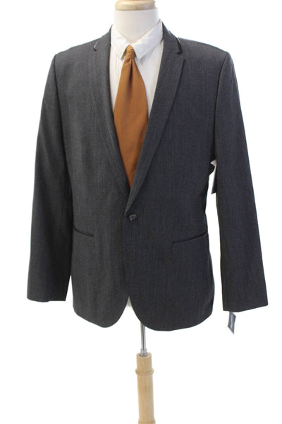 Calvin Klein Mens Wool Single Breasted Blazer Jacket Gray size L