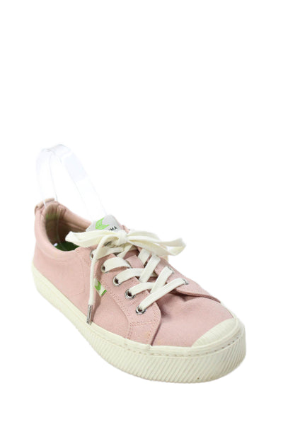 Cariuma Womens Lace Up Cap Toe Canvas Low Top Sneakers Pink Size 8