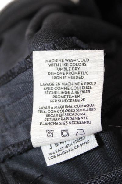 J Brand Womens Low Rise Zippered Detail Skinny Jeans Solid Black Size 0