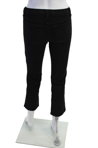 J Brand Womens Cotton Pocketed Low Rise Skinny Jeans Solid Black Size 25