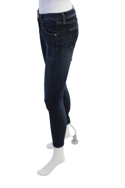 Rag & Bone Jean Womens Cotton Pocketed Skinny Jeans Dark Blue Size 26