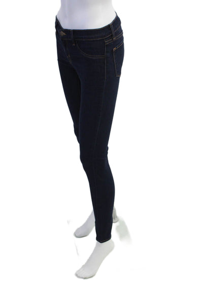 J Brand Womens Cotton Pocketed Low Rise Skinny Jeans Dark Blue Size 26