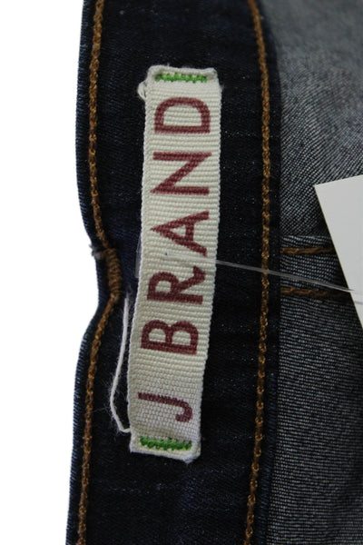 J Brand Womens Cotton Pocketed Low Rise Skinny Jeans Dark Blue Size 26