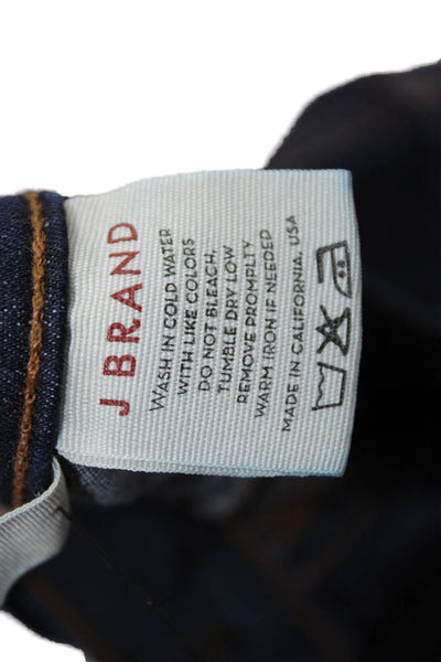 J Brand Womens Cotton Pocketed Low Rise Skinny Jeans Dark Blue Size 26