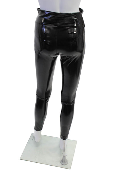 Rag & Bone Womens Cotton Faux Leather Panel Skinny Leg Pants Black Size 26