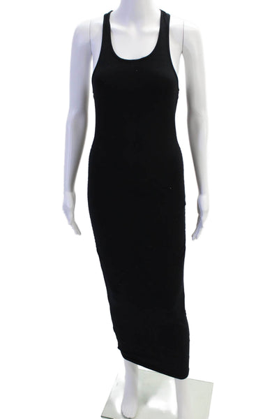 Michael Stars Womens Cotton Sleeveless Rouched Side Maxi Dress Black Size XS