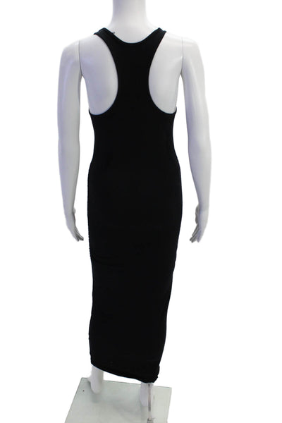Michael Stars Womens Cotton Sleeveless Rouched Side Maxi Dress Black Size XS