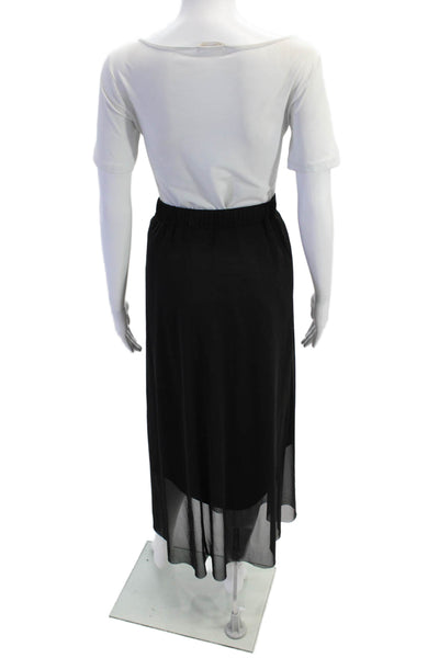 Vince Camuto Womens Sheer Layer Detail Elastic Waist Maxi Dress Black Size XS