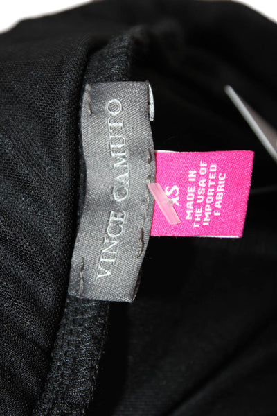 Vince Camuto Womens Sheer Layer Detail Elastic Waist Maxi Dress Black Size XS