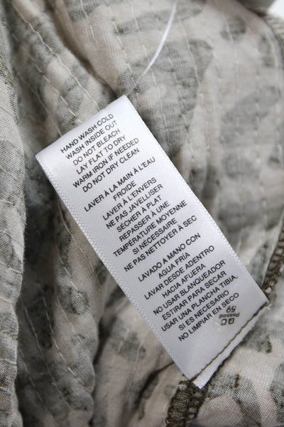 Michael Michael Kors Womens Sequined Camouflage T-Shirt Dress Beige Size S