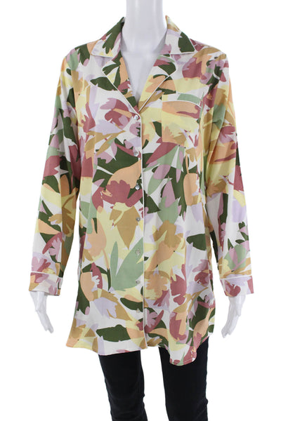 Joie Womens Floral Print Collared Button-Down Shirt Multicolor Size M