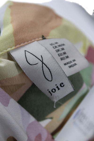 Joie Womens Floral Print Collared Button-Down Shirt Multicolor Size M
